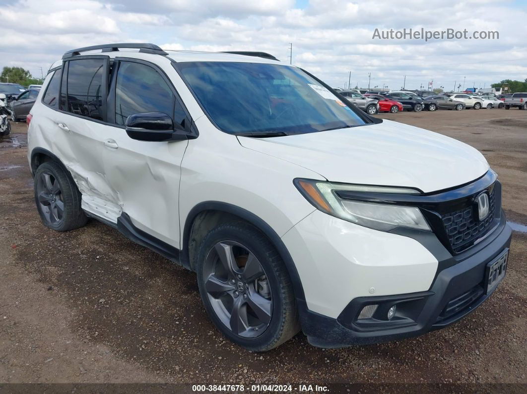 2019 Honda Passport Touring White vin: 5FNYF7H95KB003722