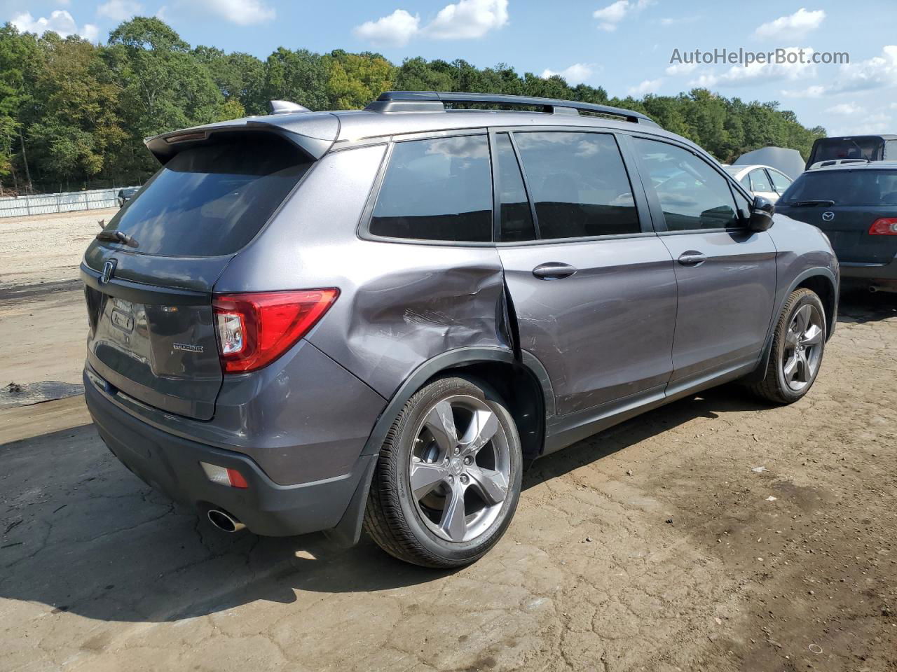 2019 Honda Passport Touring Gray vin: 5FNYF7H98KB011748