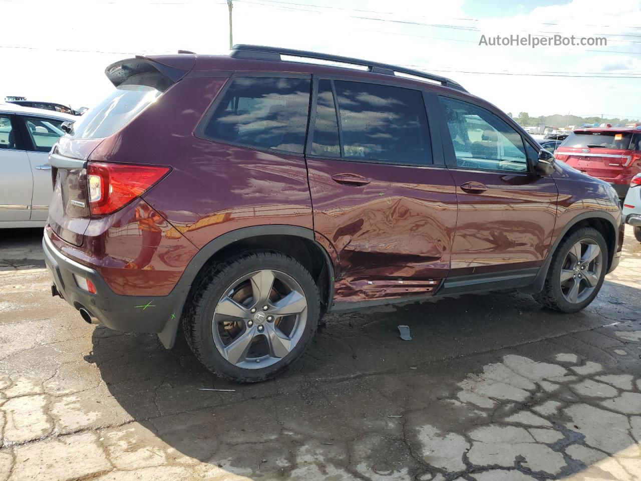 2019 Honda Passport Touring Бордовый vin: 5FNYF7H99KB004419