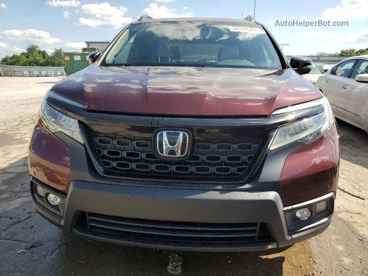 2019 Honda Passport Touring Бордовый vin: 5FNYF7H99KB004419