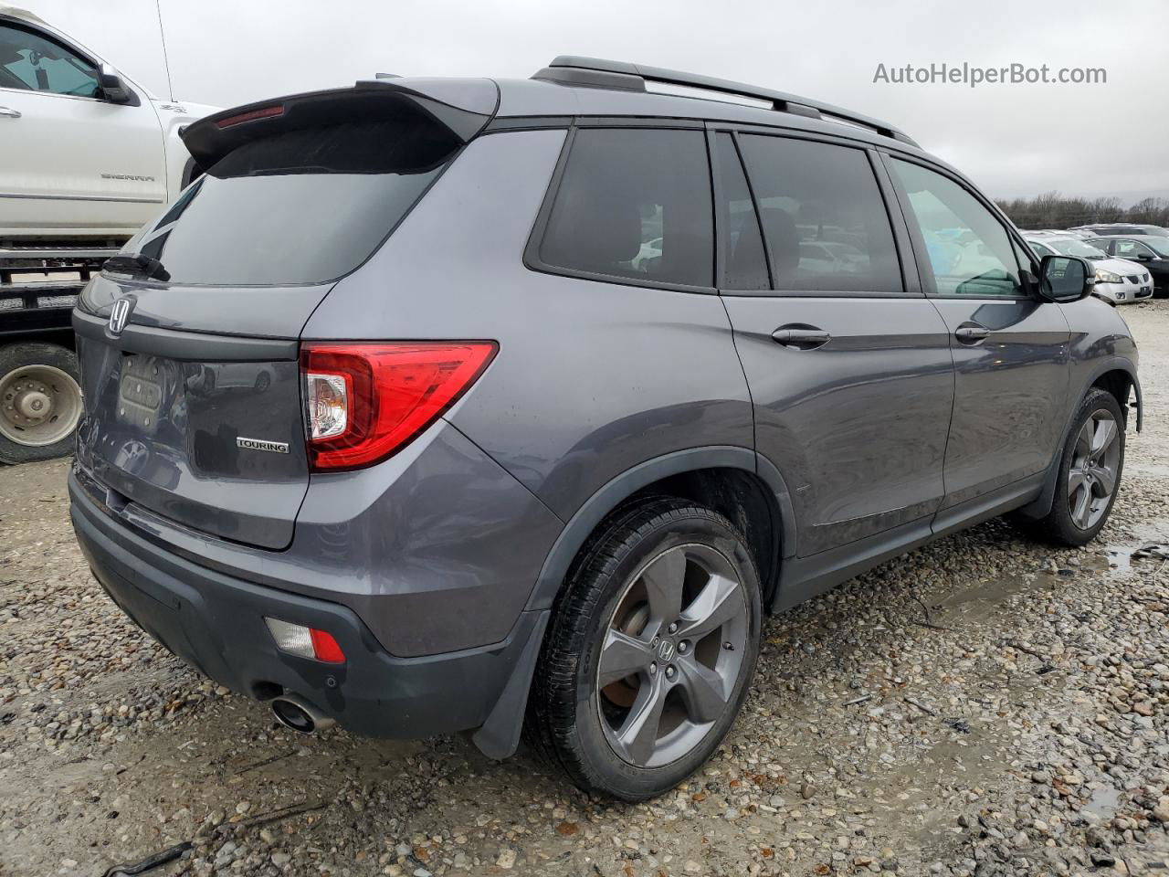 2019 Honda Passport Touring Gray vin: 5FNYF7H9XKB008799