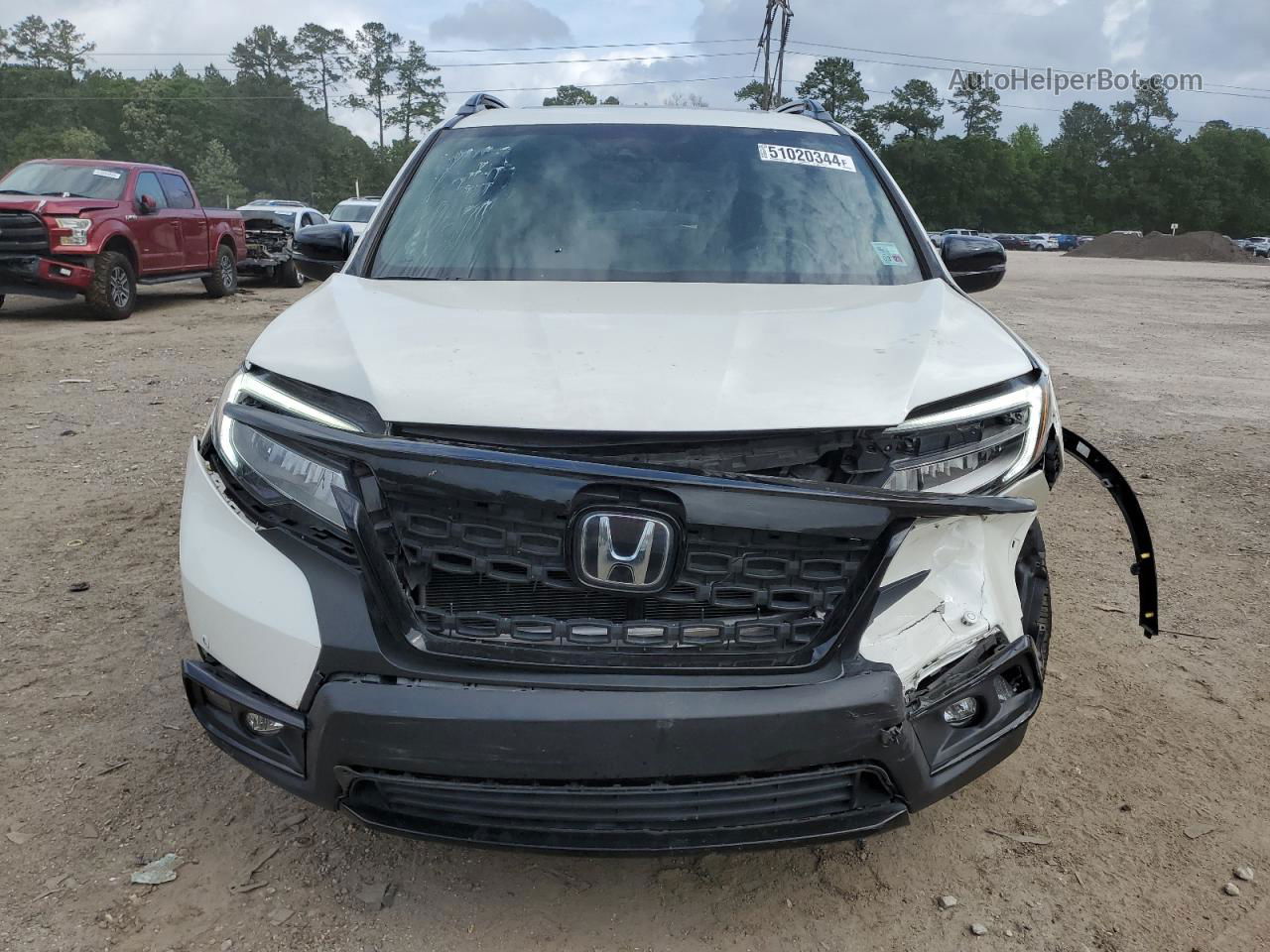 2019 Honda Passport Elite White vin: 5FNYF8H01KB005393