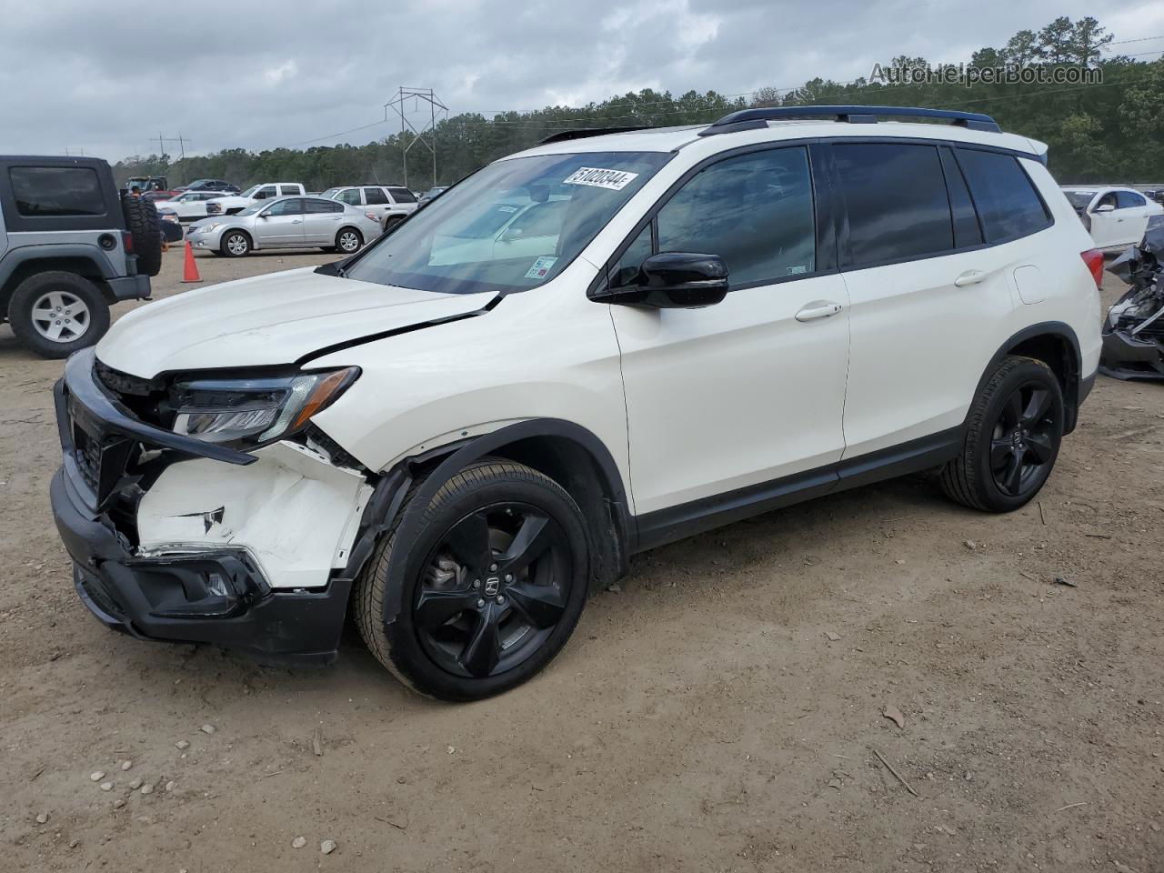 2019 Honda Passport Elite Белый vin: 5FNYF8H01KB005393