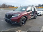 2019 Honda Passport Elite Maroon vin: 5FNYF8H01KB010156