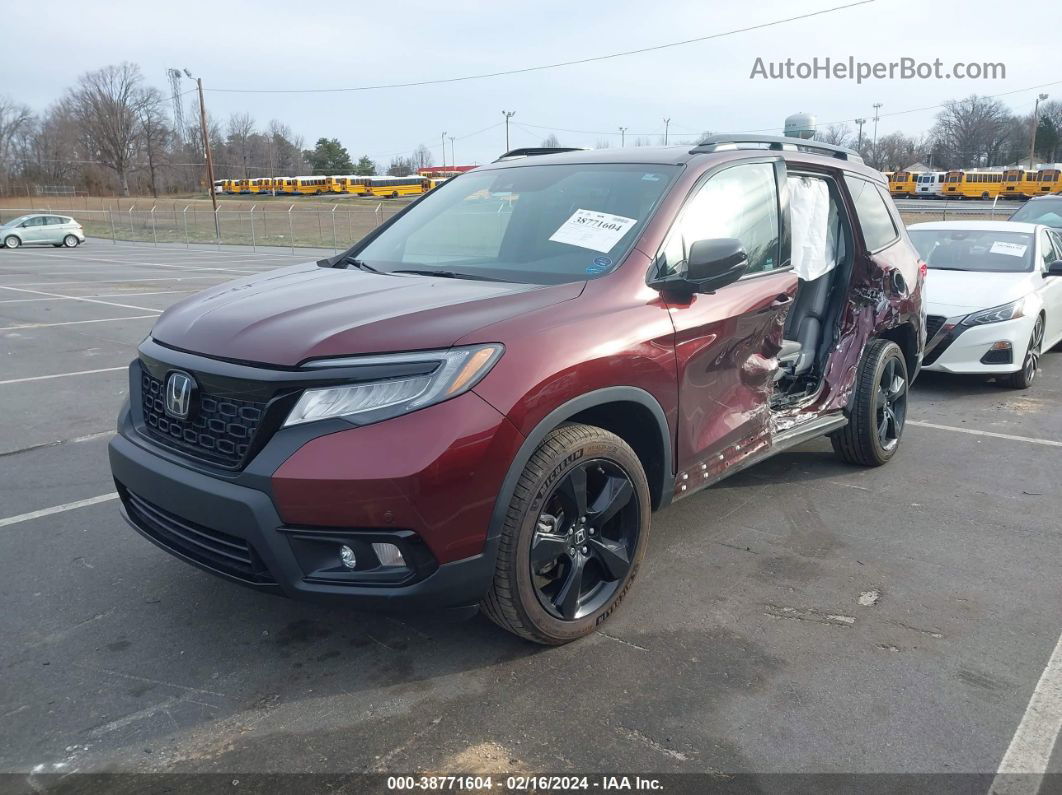 2019 Honda Passport Elite Maroon vin: 5FNYF8H01KB010156