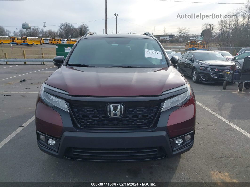 2019 Honda Passport Elite Maroon vin: 5FNYF8H01KB010156