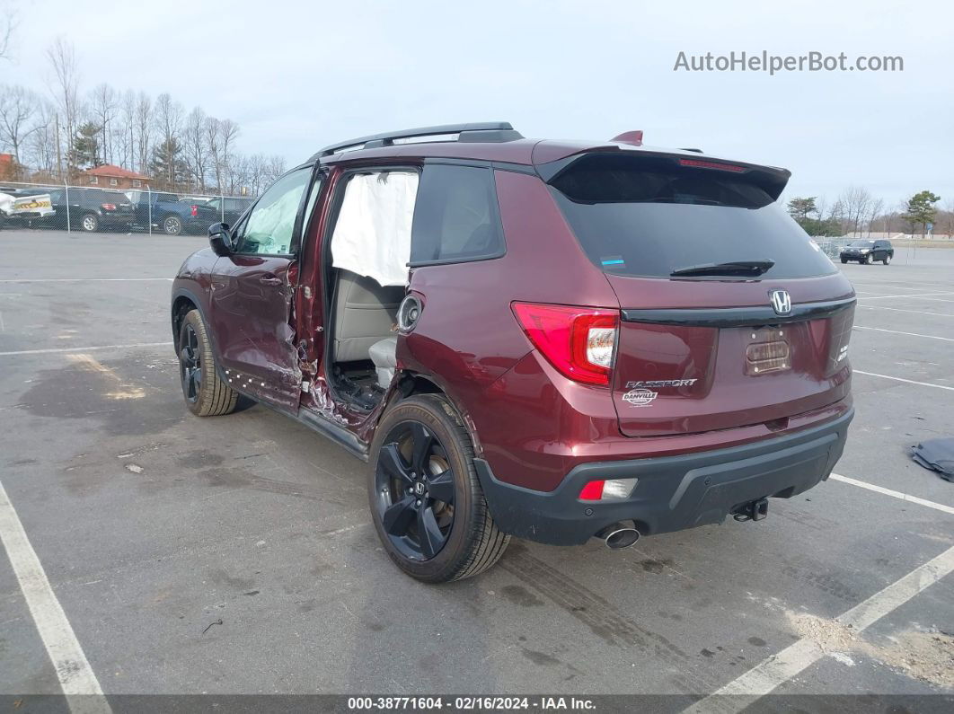 2019 Honda Passport Elite Maroon vin: 5FNYF8H01KB010156