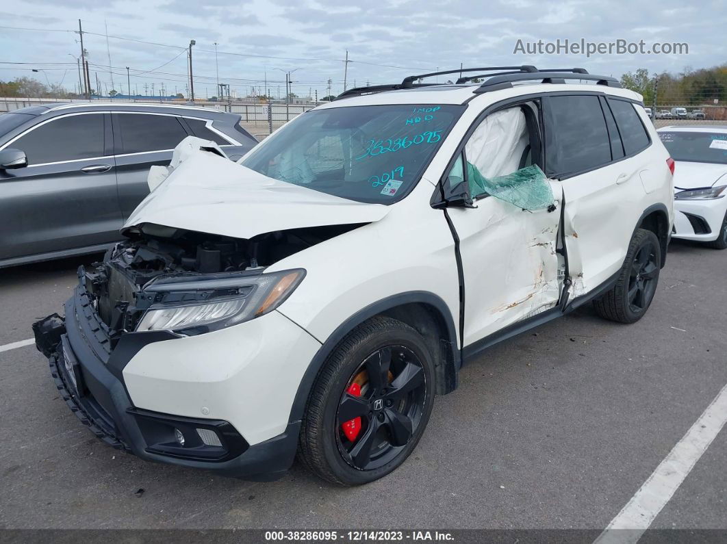 2019 Honda Passport Elite White vin: 5FNYF8H04KB001032