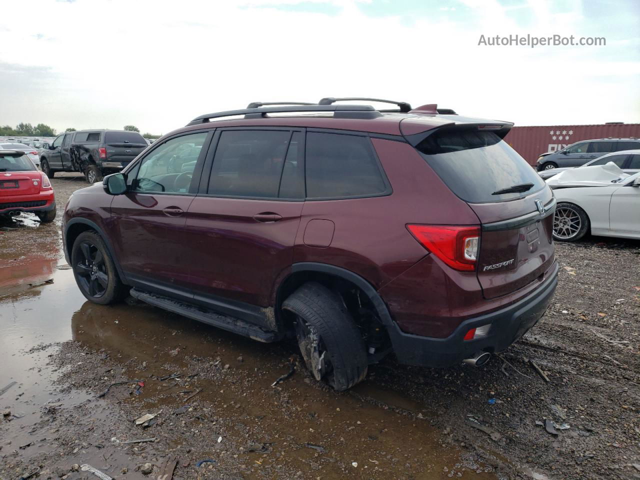 2019 Honda Passport Elite Темно-бордовый vin: 5FNYF8H05KB001900