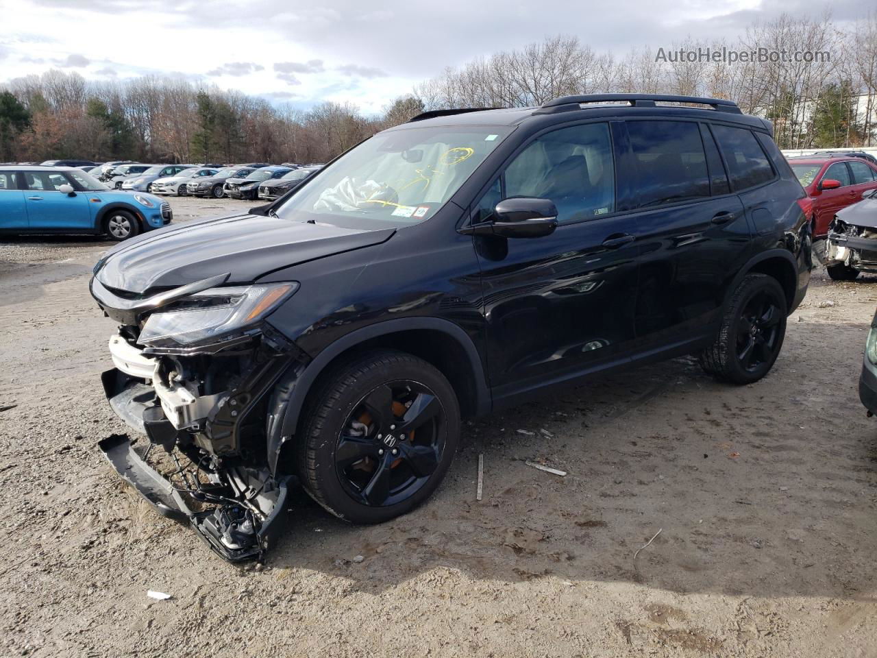 2019 Honda Passport Elite Black vin: 5FNYF8H05KB002173