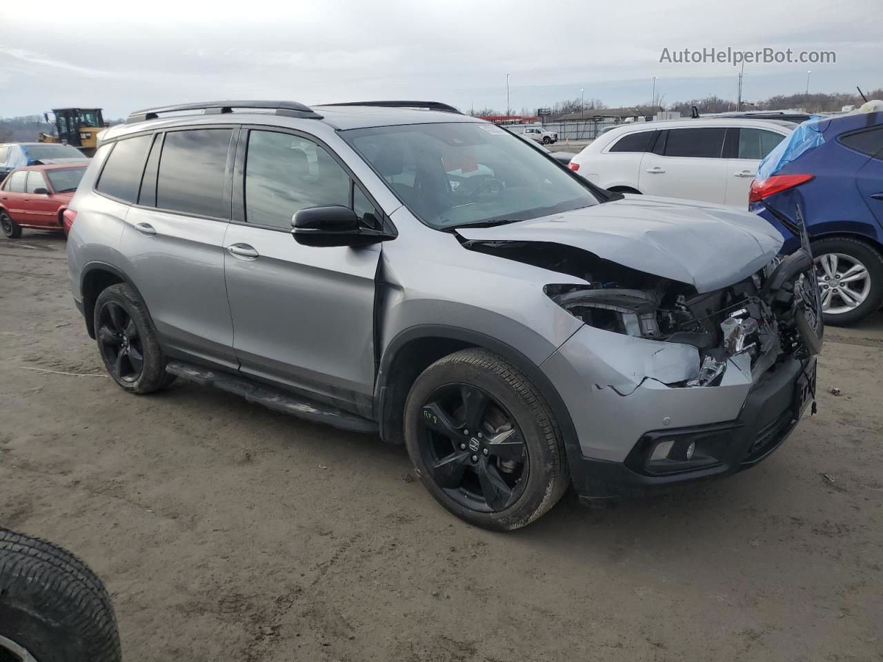 2019 Honda Passport Elite Серебряный vin: 5FNYF8H05KB007633