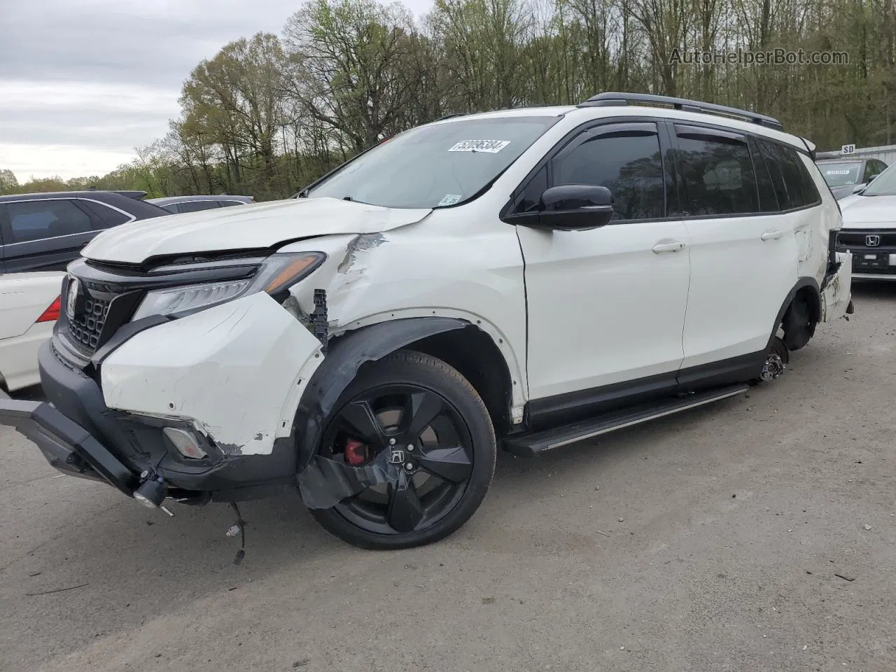 2019 Honda Passport Elite White vin: 5FNYF8H09KB005383