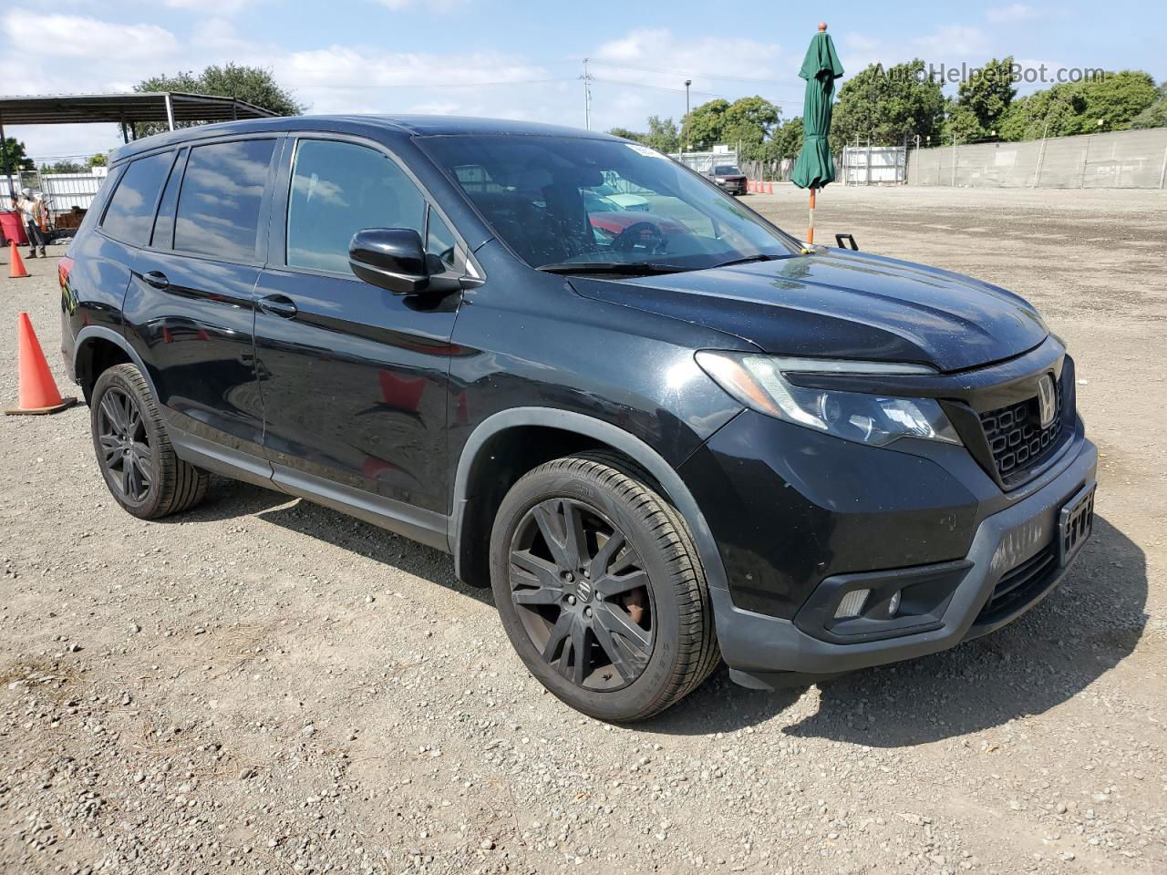 2019 Honda Passport Sport Black vin: 5FNYF8H20KB016595