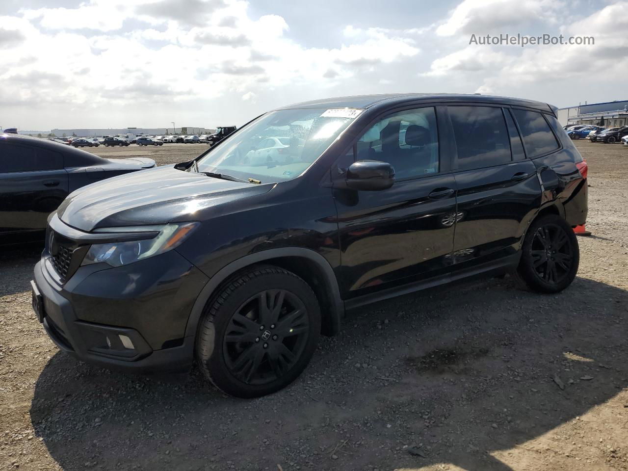 2019 Honda Passport Sport Black vin: 5FNYF8H20KB016595