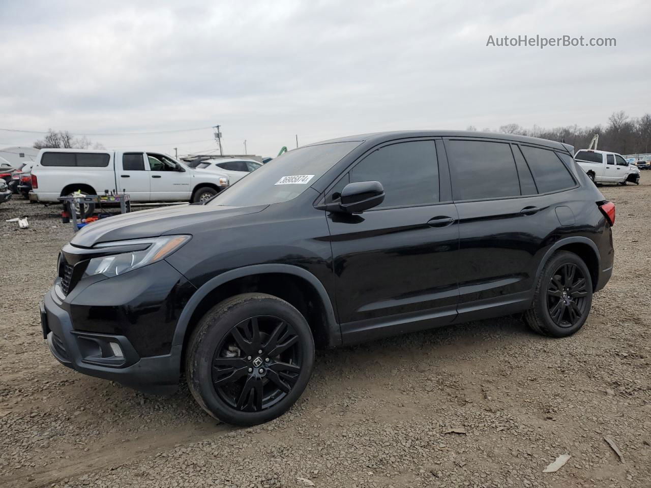 2019 Honda Passport Sport Black vin: 5FNYF8H20KB022509