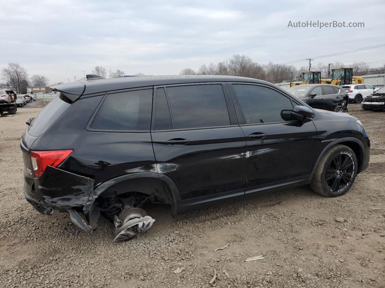 2019 Honda Passport Sport Black vin: 5FNYF8H20KB022509