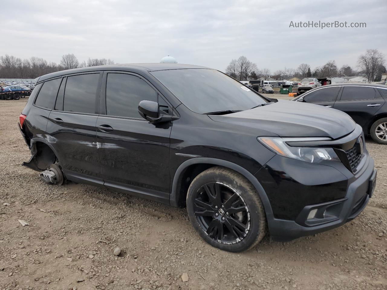 2019 Honda Passport Sport Black vin: 5FNYF8H20KB022509