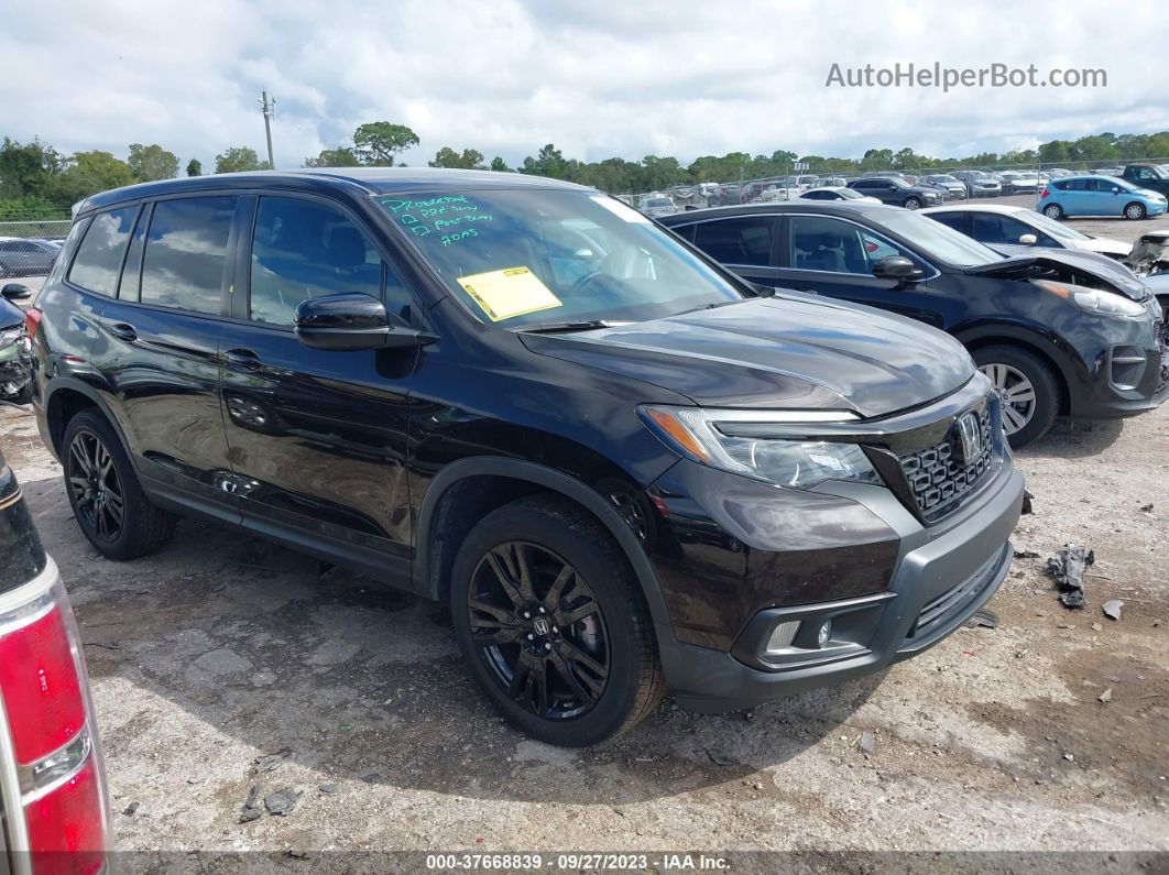 2019 Honda Passport Sport Black vin: 5FNYF8H23KB011861