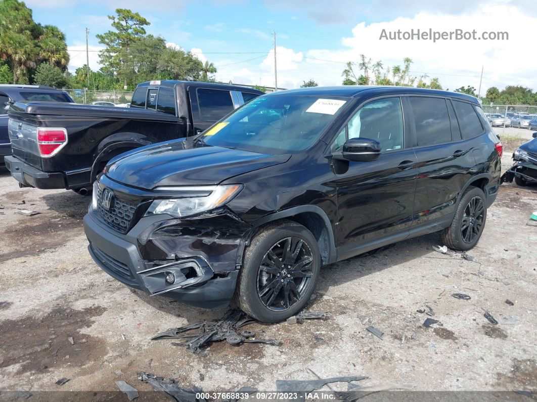 2019 Honda Passport Sport Черный vin: 5FNYF8H23KB011861