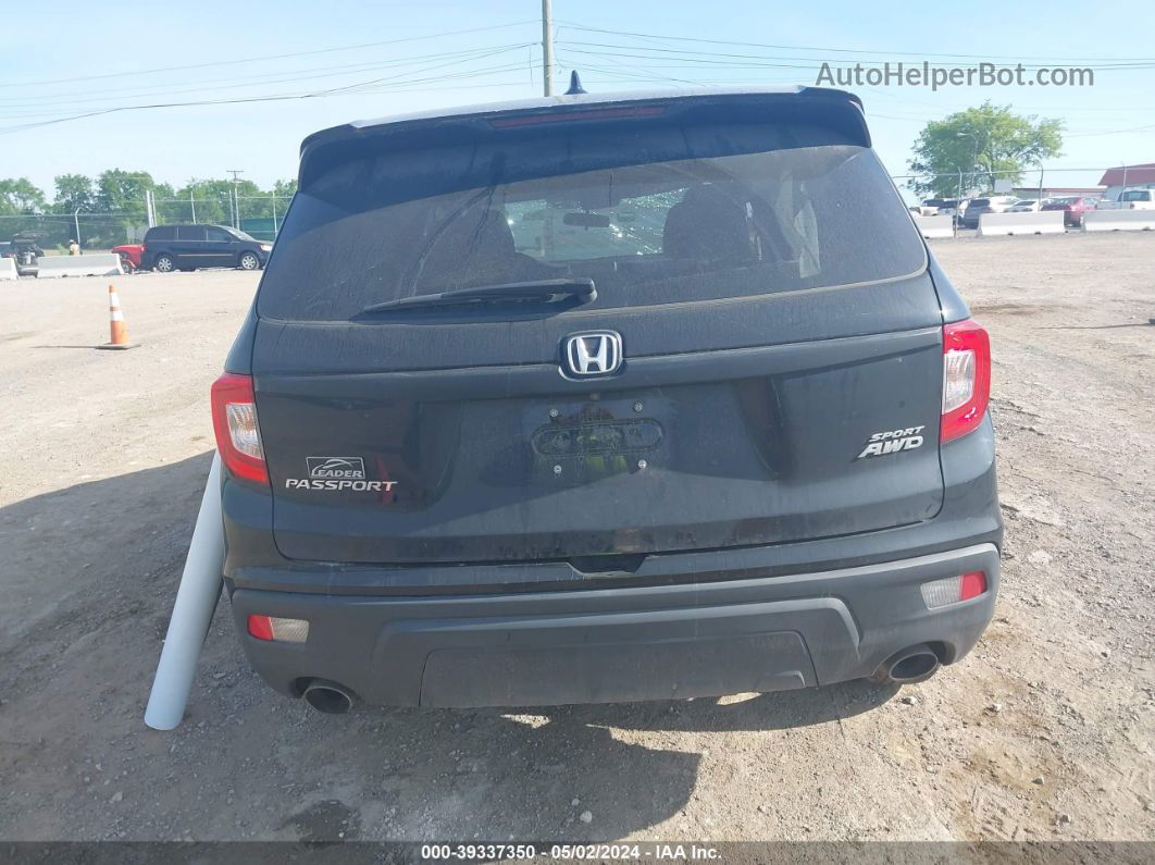 2019 Honda Passport Sport Gray vin: 5FNYF8H24KB026031