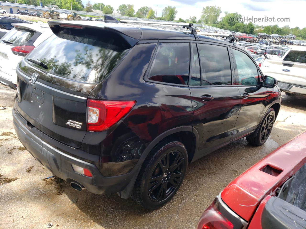 2019 Honda Passport Sport Black vin: 5FNYF8H25KB025308