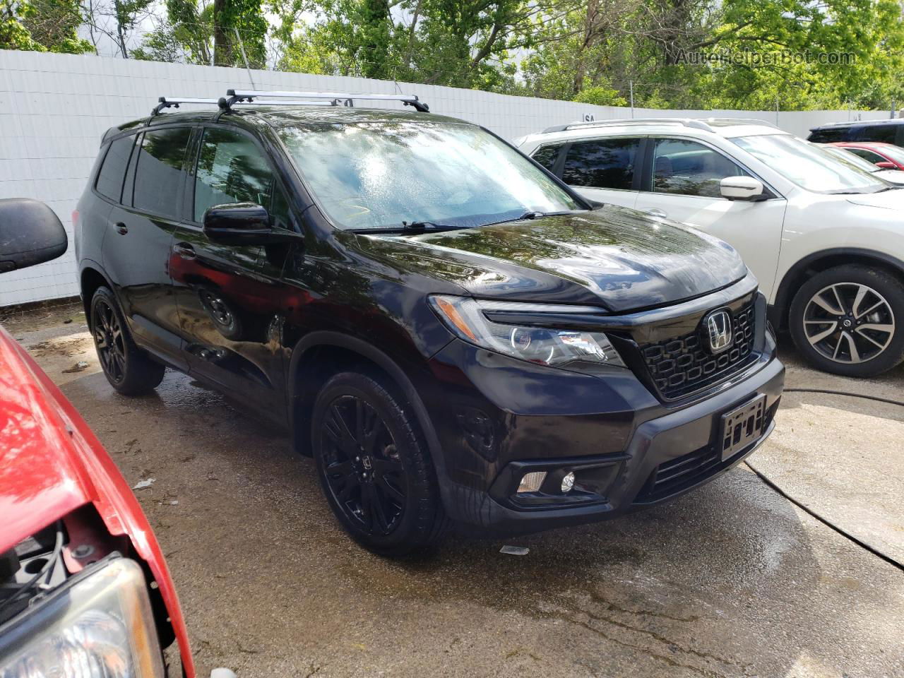 2019 Honda Passport Sport Black vin: 5FNYF8H25KB025308