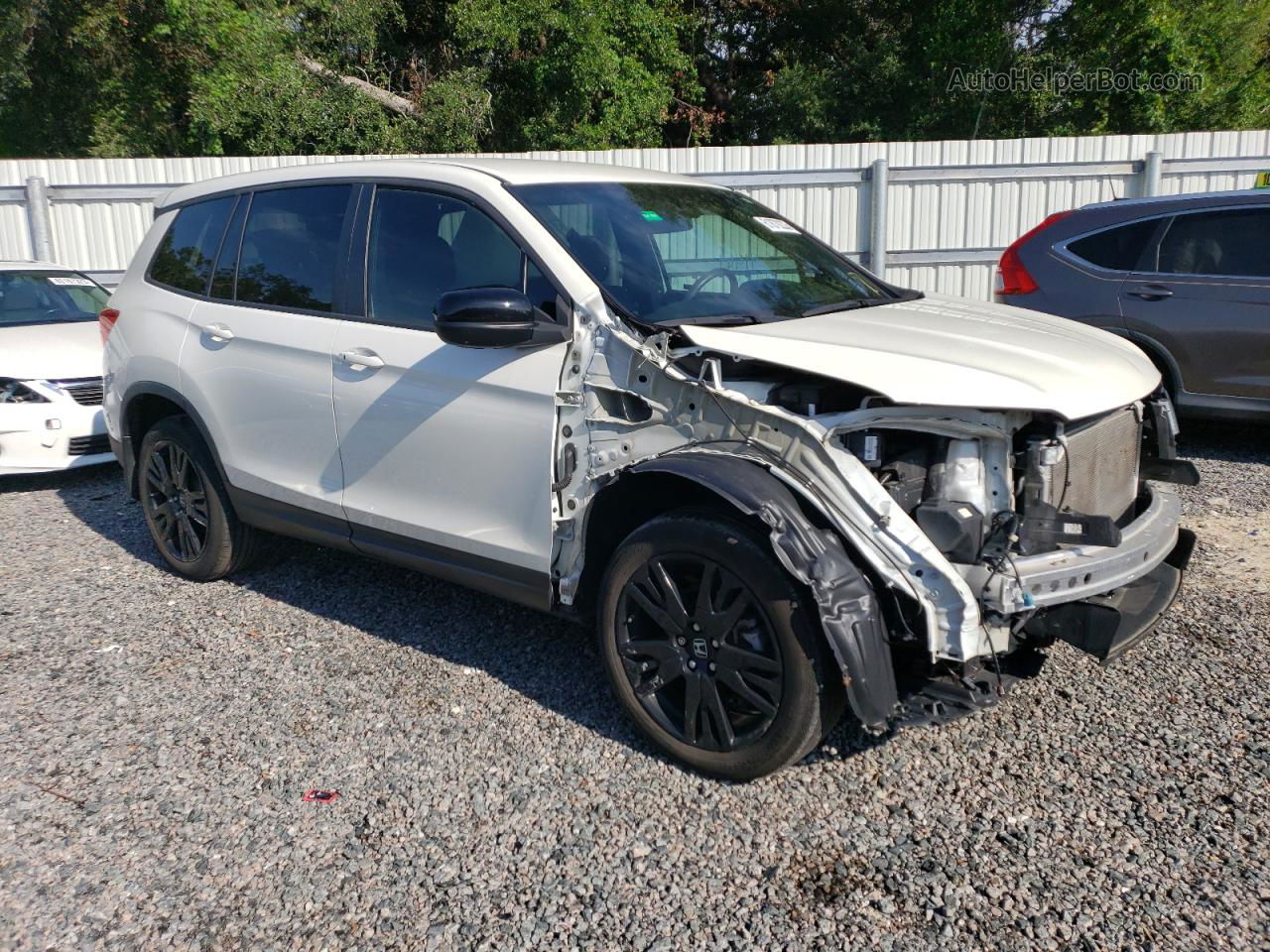 2019 Honda Passport Sport White vin: 5FNYF8H27KB013757