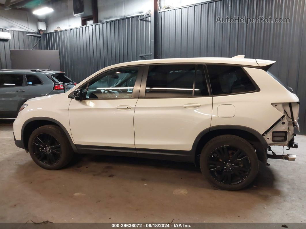 2019 Honda Passport Sport White vin: 5FNYF8H27KB015136