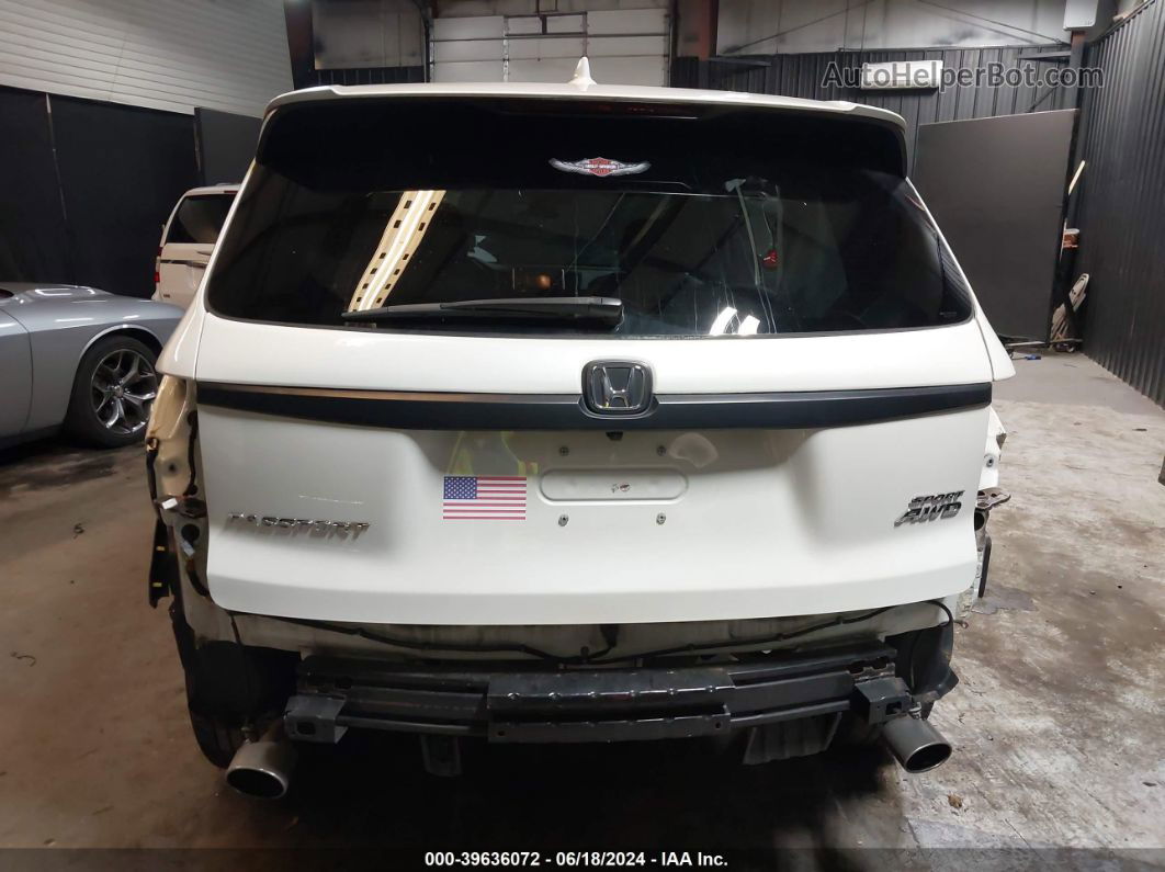 2019 Honda Passport Sport White vin: 5FNYF8H27KB015136