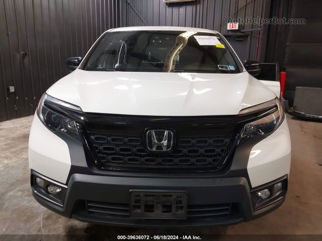 2019 Honda Passport Sport White vin: 5FNYF8H27KB015136