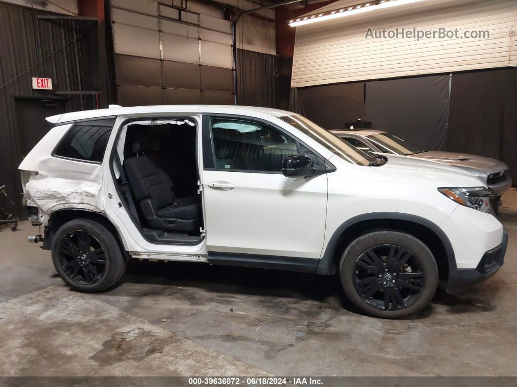 2019 Honda Passport Sport White vin: 5FNYF8H27KB015136