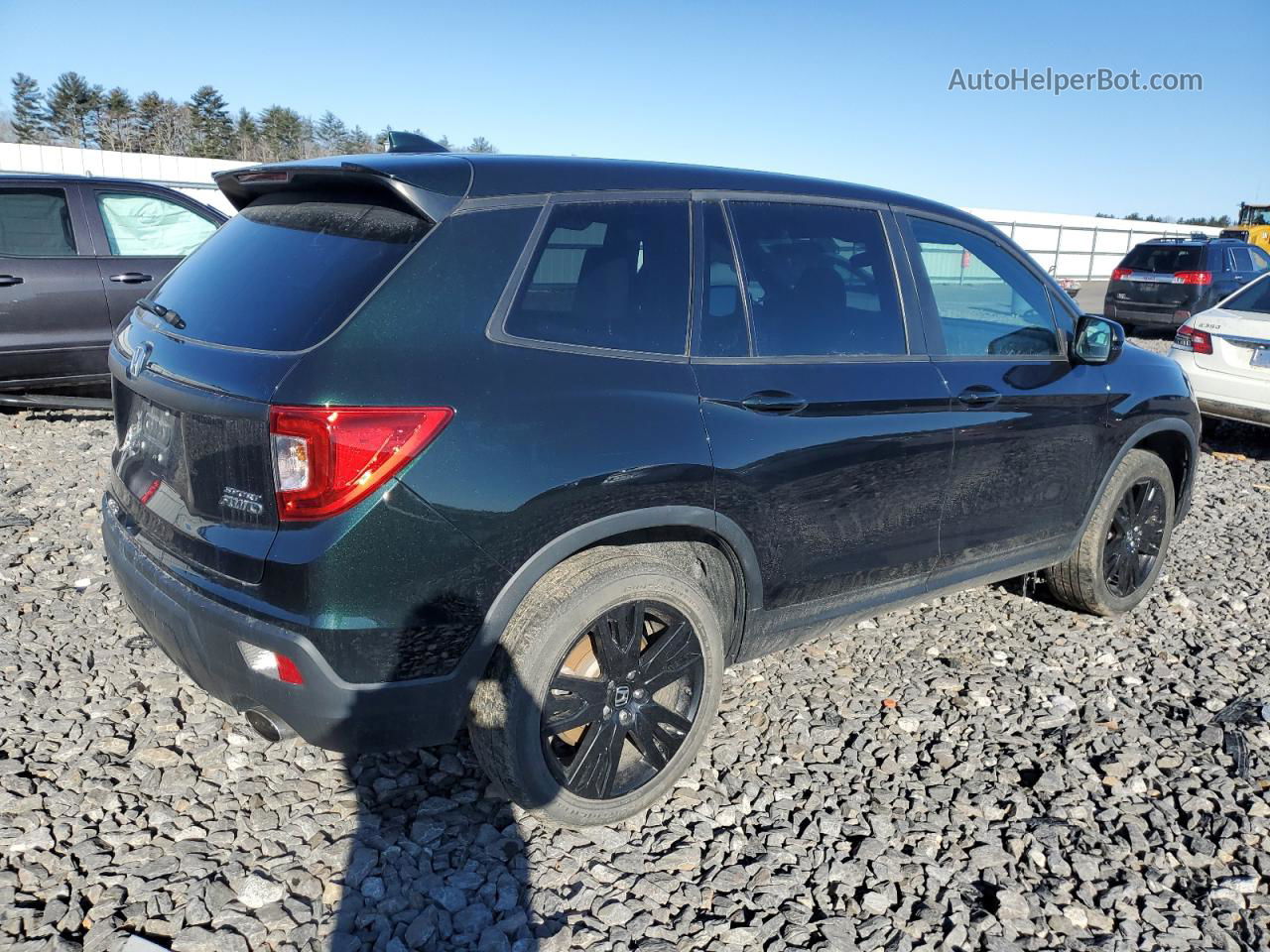 2019 Honda Passport Sport Зеленый vin: 5FNYF8H27KB017355