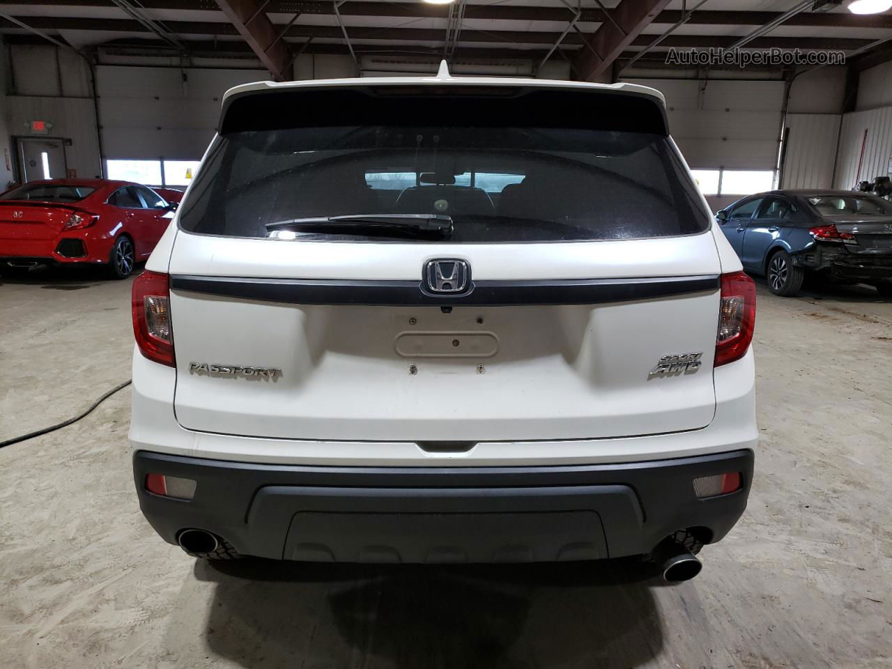 2019 Honda Passport Sport White vin: 5FNYF8H27KB017467