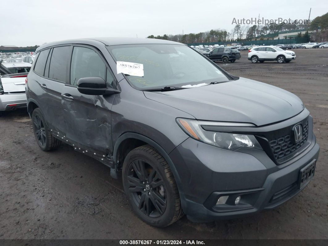 2019 Honda Passport Sport Gray vin: 5FNYF8H27KB027030