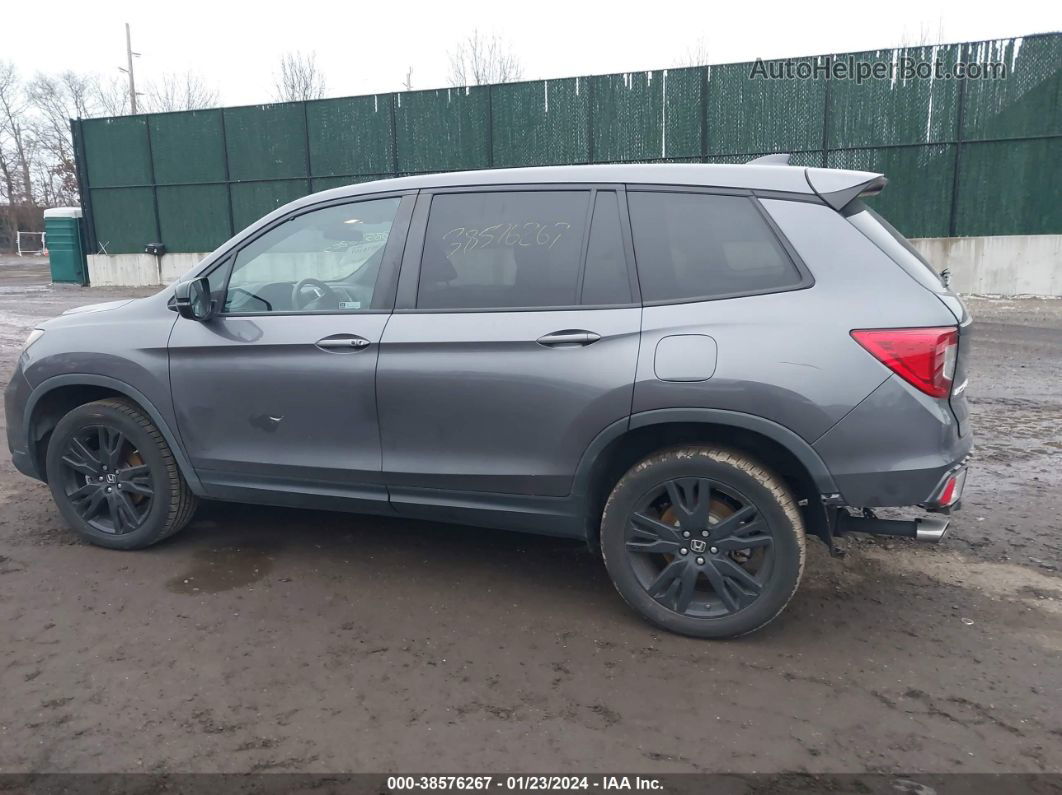 2019 Honda Passport Sport Gray vin: 5FNYF8H27KB027030