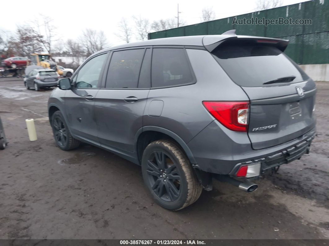 2019 Honda Passport Sport Gray vin: 5FNYF8H27KB027030