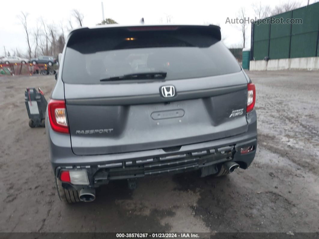 2019 Honda Passport Sport Серый vin: 5FNYF8H27KB027030