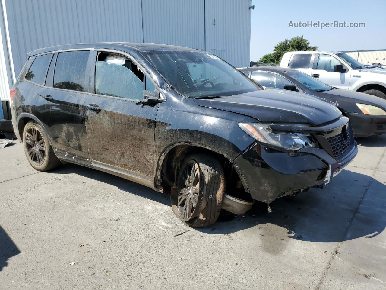 2019 Honda Passport Sport Black vin: 5FNYF8H28KB000290