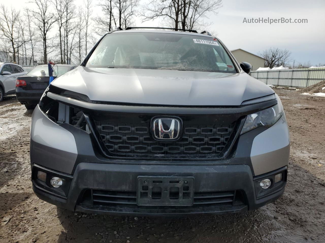 2019 Honda Passport Sport Silver vin: 5FNYF8H29KB015736