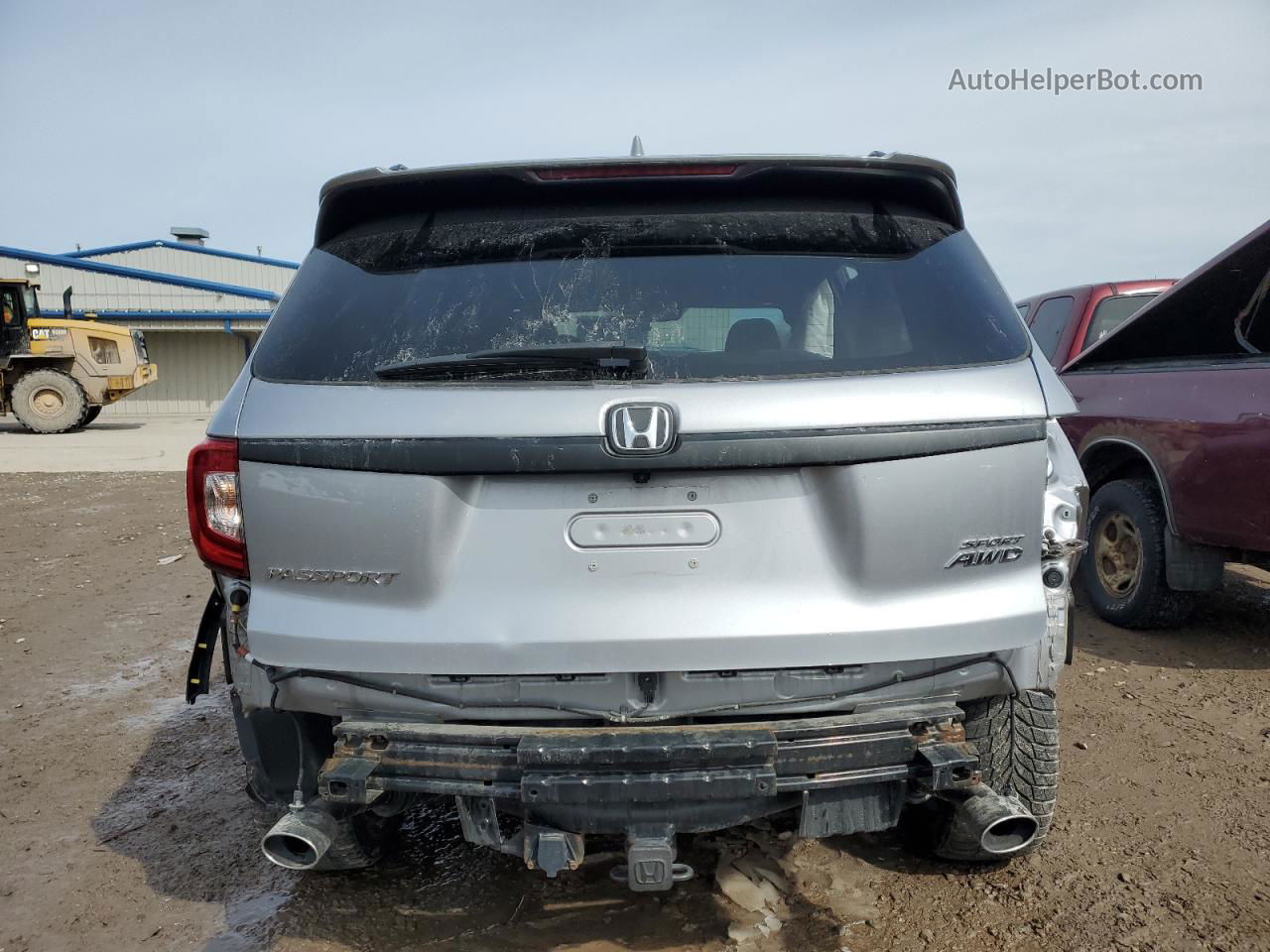 2019 Honda Passport Sport Серебряный vin: 5FNYF8H29KB015736