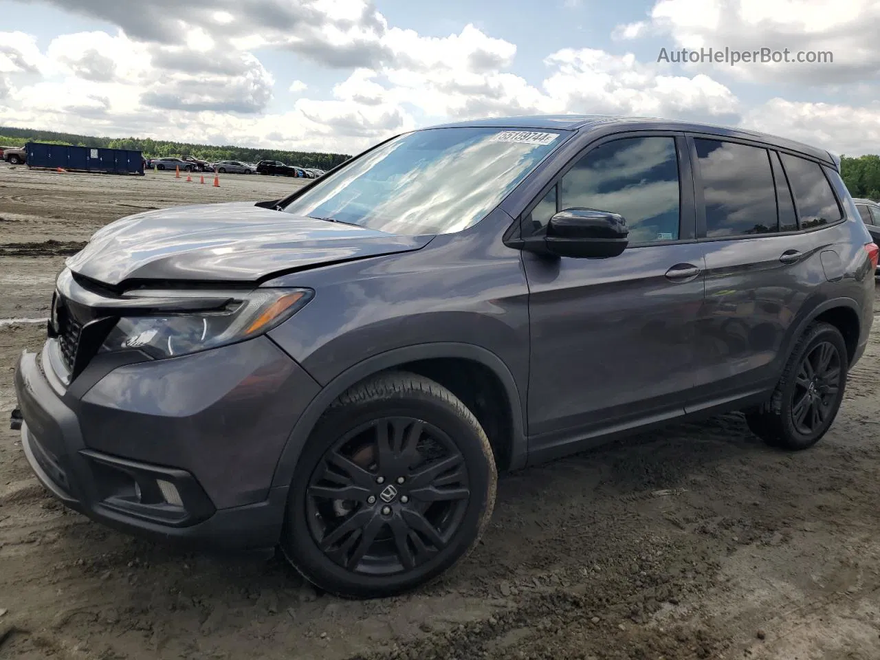 2019 Honda Passport Sport Gray vin: 5FNYF8H29KB027482