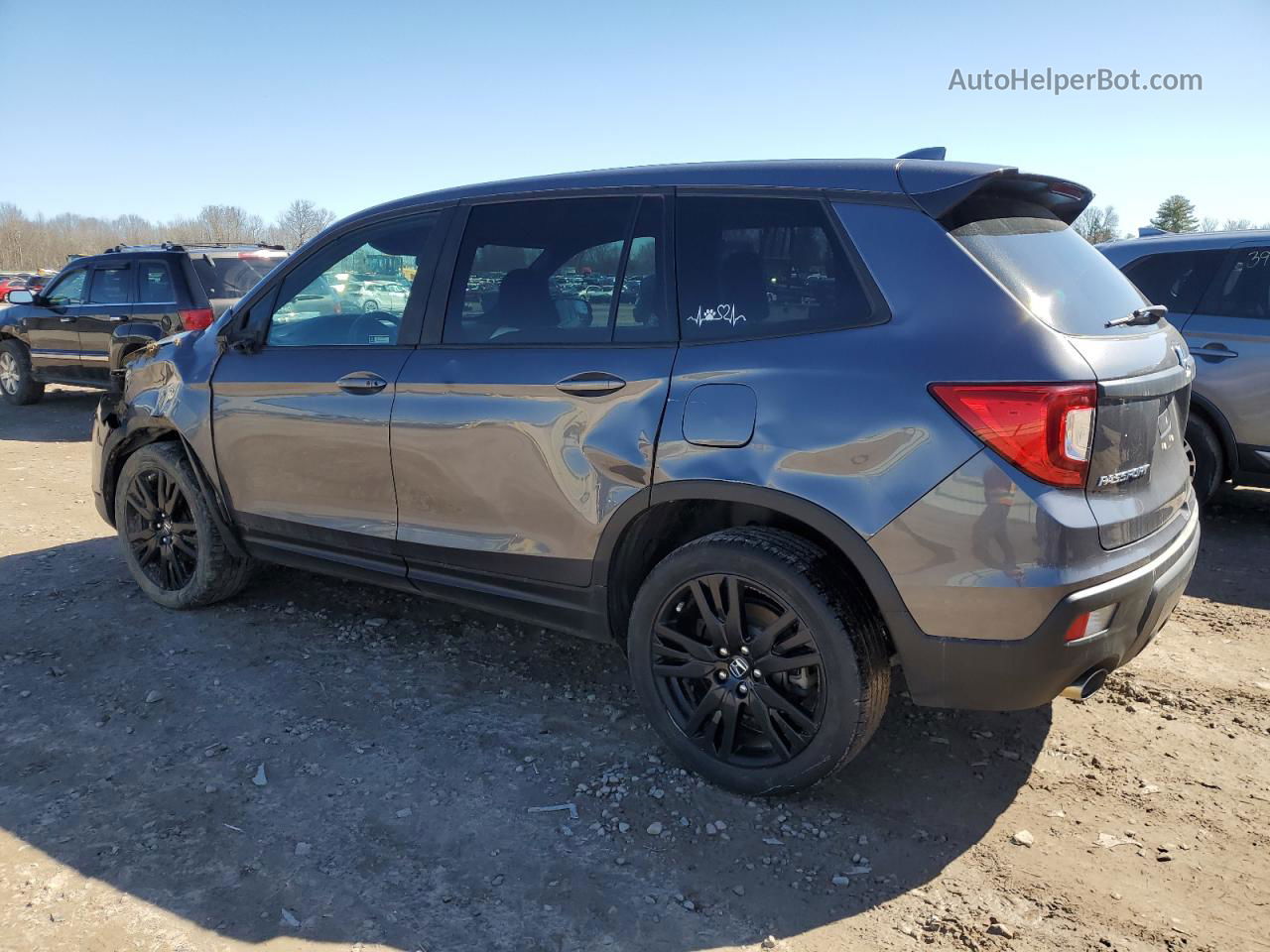 2019 Honda Passport Sport Gray vin: 5FNYF8H2XKB009458