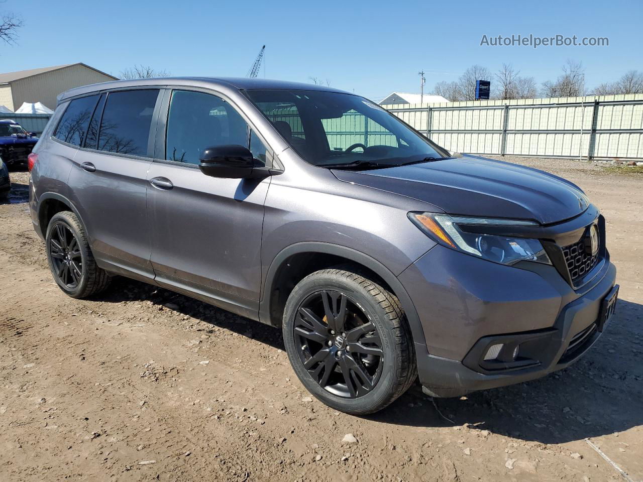 2019 Honda Passport Sport Gray vin: 5FNYF8H2XKB009458