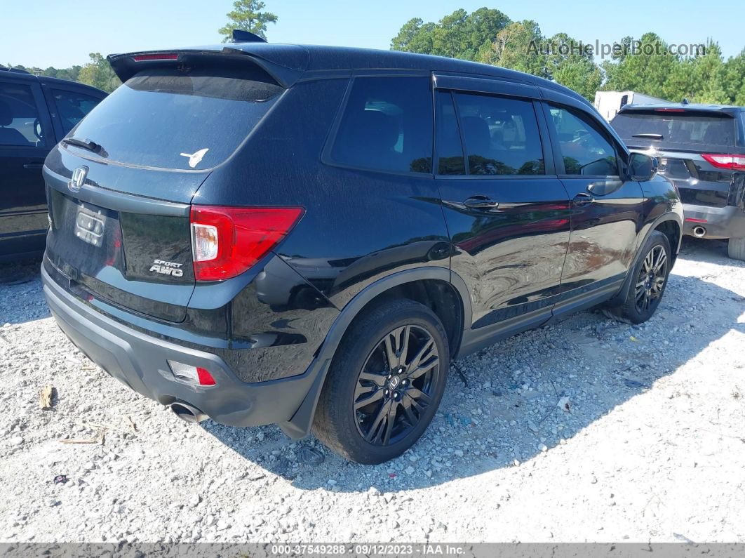 2019 Honda Passport Sport Black vin: 5FNYF8H2XKB012389