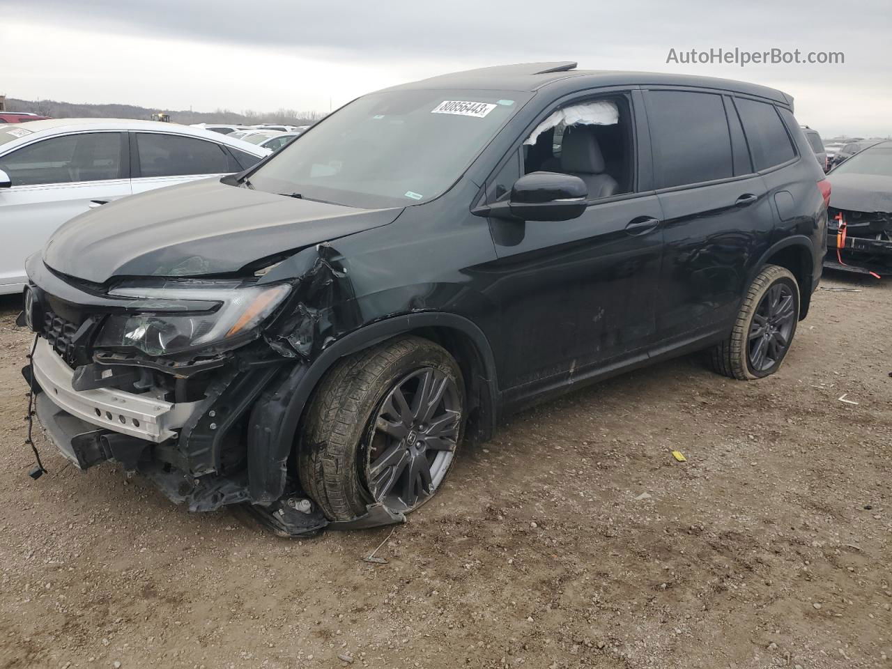 2019 Honda Passport Exl Черный vin: 5FNYF8H50KB005526