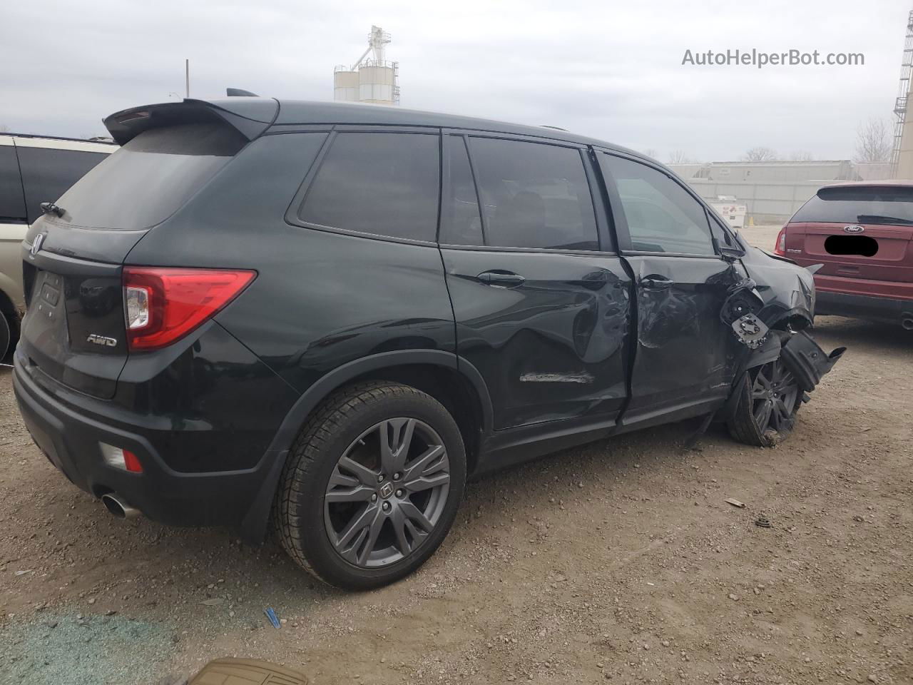 2019 Honda Passport Exl Black vin: 5FNYF8H50KB005526