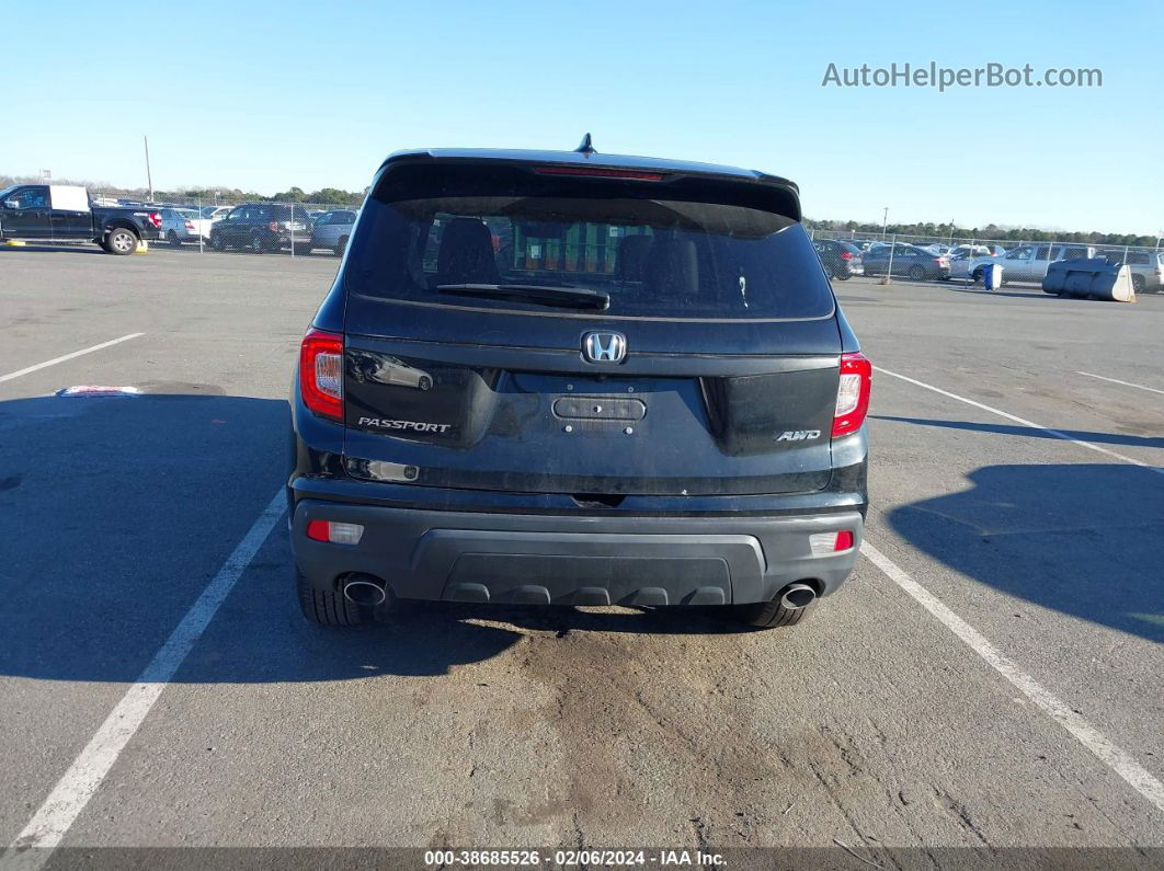 2019 Honda Passport Ex-l Black vin: 5FNYF8H50KB020544