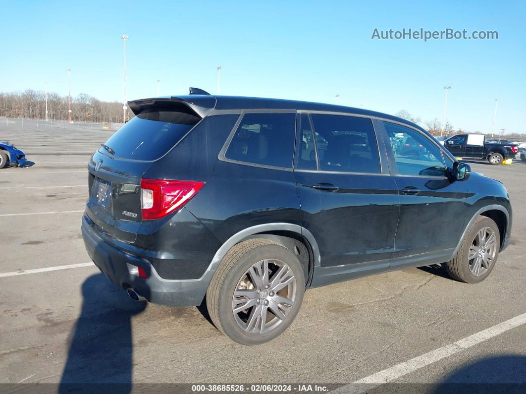 2019 Honda Passport Ex-l Black vin: 5FNYF8H50KB020544