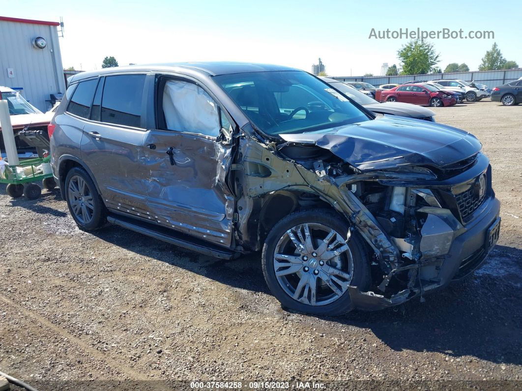 2019 Honda Passport Ex-l Gray vin: 5FNYF8H51KB007799