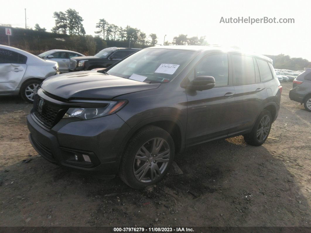 2019 Honda Passport Ex-l Gray vin: 5FNYF8H51KB024313